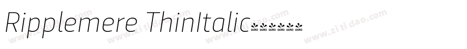 Ripplemere ThinItalic字体转换